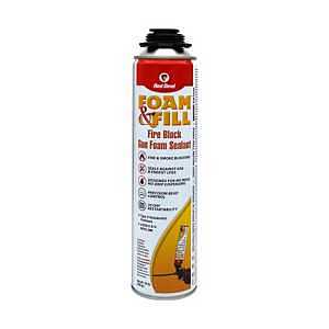 Red Devil Foam & Fill 0925 Fire Block Foam Sealant, Orange, 24 hr Functional Cure, 41 to 86 deg F, 24 oz Aerosol Can