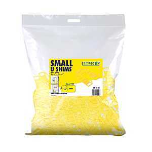 Broadfix SM1B-US U-Shim, 1 mm Thick, 43 mm W, 55 mm L, Polypropylene