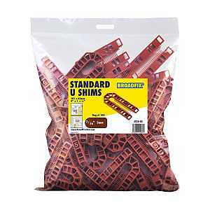 Broadfix ST5B-US U-Shim, 5 mm Thick, 43 mm W, 101 mm L, Polypropylene