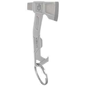 Gerber 1074043 Axe Keychain Multi-Tool, 3-Function, Stainless Steel, Silver