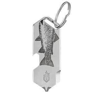 Gerber Shard DT Series 1074009 Fish Keychain Mini Multi-Tool, 3-Function, Stainless Steel, Silver
