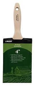 Linzer HH1760-4 Varnish/Wall Brush, 4 in W, 3-1/2 in L Bristle, Polyester Bristle