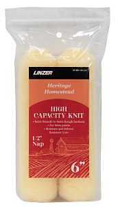 Linzer HH MR 144-2 0600 Roller Cover, 1/2 in Thick Nap, 6 in L, Synthetic Lambskin Cover, Yellow