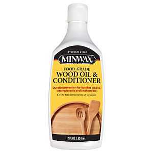 Minwax 47900000 Food-Grade Oil and Conditioner, Transparent, Clear, Liquid, 12 oz Bottle