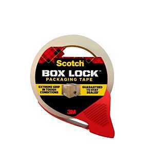 Scotch Box Lock 12‑Roll Clear Packaging Tape – 54 yd, 1.9‑in Polypropylene Backing