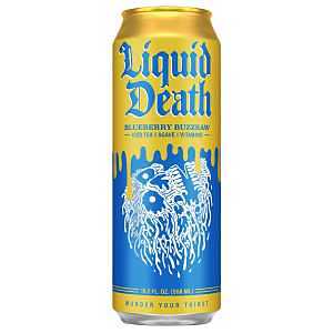 Liquid Death 1700068 Iced Tea, Blueberry Buzzsaw, 19.2 oz Can