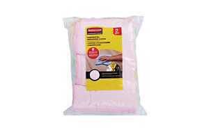 Rubbermaid 2190705 Light Commercial Cloth, 16 in L, 16 in W, Microfiber, Multi-Color