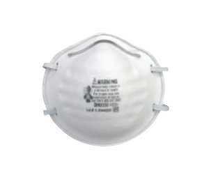 3M 8200H3-DC Respirator, One-Size Mask, N95 Filter Class, 95 % Filter Efficiency, White