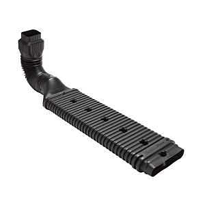 Amerimax 4602HPC Downspout Extension, 45 in L Extended, Plastic, Black, For: 2 x 3 in, 3 x 4 in Downspouts