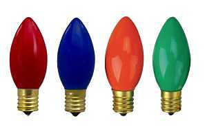 Santas Forest 27980 Filament Bulb, C9 Lamp Base, Multi-Color