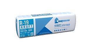 Knauf Insulation B09E R19K Building Insulation, 94 in L, 15 in W, Fiberglass