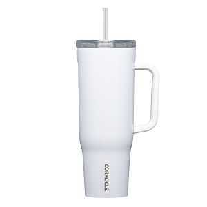 Corkcicle 2222GW Leakproof Tumbler, 22 oz, Twist to Lock Lid, Steel, Gloss White, Insulated