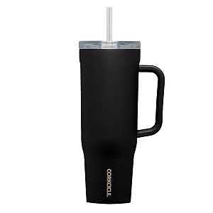 Corkcicle 2240MB Tumbler, 40 oz, Sip Plus Straw Lid, Steel, Matte Black, Insulated