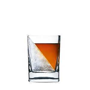 Corkcicle Whiskey Wedge Double Old-fashioned Glass With Silicone Ice Form