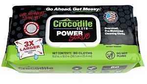 Crocodile Cloth 6500-080 Cleaning Cloth, 15 in L, 10 in W, Fabric, White