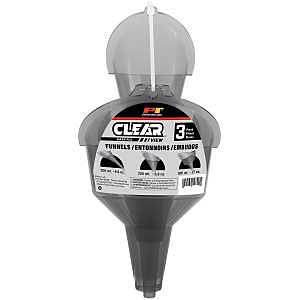 Performance Tool Clear View Series W4093 Funnel Set, 0.5 pt, 1 qt Capacity, Polypropylene, Clear