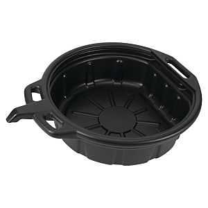 Performance Tool W4071 4.5‑Gal Oil Drain Pan – Black Polyethylene