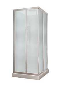 Maax Mediterranean III 32‑in Chrome Shower Kit with Polystyrene Glass