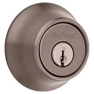 Kwikset 665 Series 665 5 6AL STR KP K3 Deadbolt, 3 Grade, Keyed Key, Zinc, Antique Brass, 2-3/8, 2-3/4 in Backset