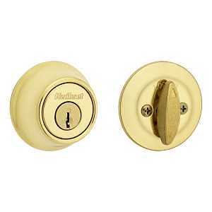 Kwikset 660 Series 660 3 6AL STR KP K3 Deadbolt, 3 Grade, Keyed Key, Zinc, Polished Brass, 2-3/8, 2-3/4 in Backset