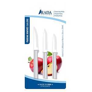Rada Cutlery DS01 Paring Knives Galore Gift Set, Aluminum/High-Carbon Stainless Steel, Silver, Satin