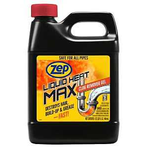 Zep Heat Max ZULHM32 Clog Remover, Liquid, Light Yellow, Chlorine, 32 oz