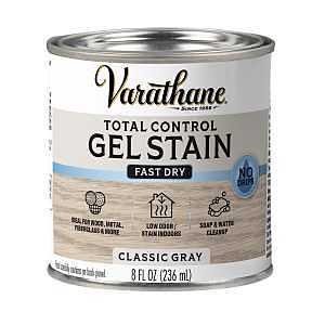 Varathane 245298 Total Control Stain, Classic Gray, Gel, Paste, 1/2 pt