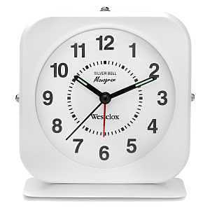 Westclox 15600QA Bell Alarm Clock, Metal Case, White Case
