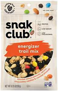 Snak Club 700571 Energizer Trail Mix, Unsalted, 6.75 oz, Bag