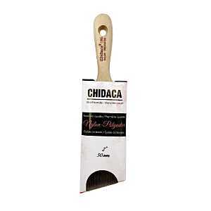 Chidaca 186 Series 18650 Paint Brush, 2 in W, Angular Brush, Nylon/Polyester Bristle, Short Handle