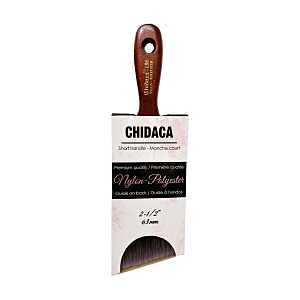 Chidaca 186 Series 18663 Paint Brush, 2-1/2 in W, Angular Brush, Nylon/Polyester Bristle, Short Handle