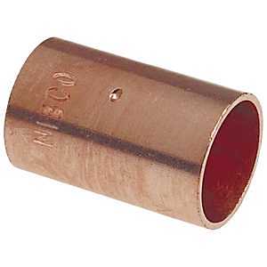 Nibco 82500CP Pipe Coupling with Stop, 1/2 in, Sweat