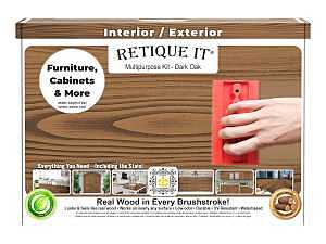 Retique It RQ-WNK16-DOAK-1B Multi-Purpose Wood'n Kit, Matte, Dark Oak