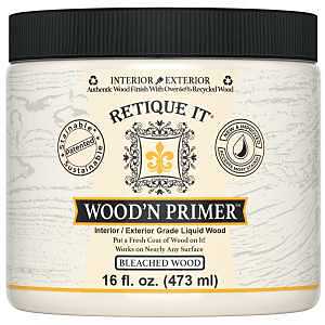 Retique It Wood'n RQ-WNP16-BLCH-R10 Primer, Bleached Wood, 16 oz