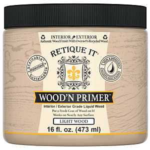Retique It Wood'n RQ-WNP16-LITE-R10 Primer, Light Wood, 16 oz
