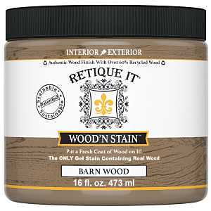 Retique It Wood'n Stain RQ-WNS16-BARN-R10 Wood Stain, Barn Wood, Gel, 16 oz