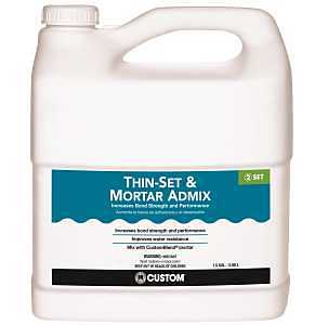Custom AMA1-2 Thin-Set and Mortar Admix, Liquid, 1.5 gal, Bottle