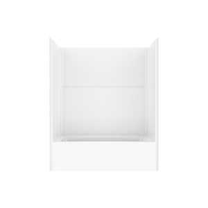 MAAX Icon 1‑Piece White Acrylic Rectangular Tub Shower – Modern Alcove Model 107157‑000‑002‑001