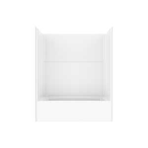 MAAX Icon White Acrylic Alcove Tub‑Shower – 60‑in Rectangular, Right‑Side Drain