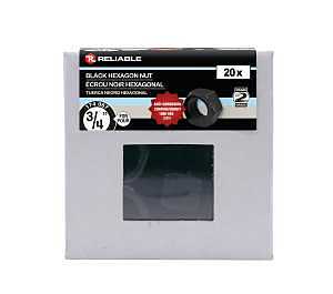 Black 3/4" Grade 2 Stainless Steel Hex Nut – Heavy‑Duty Fastener