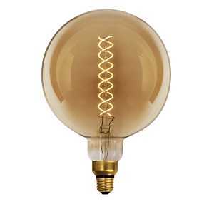 Feit Electric G63/S/820/LED LED Light Bulb, Globe, Spiral Filament, G63 Lamp, 60 W Equivalent, E26 Lamp Base, Dimmable