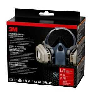 3M TEKK Protection 7513PA1-A/R7513ES Valved Paint Spray Respirator, L Mask, P95 Filter Class, Dual Cartridge