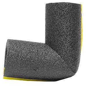 Elbow Pipe Insulation, Polyethylene Foam, Gray, For 1 In. Copper Pipe