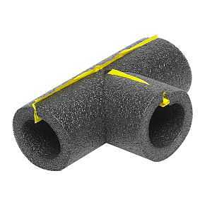Tee Pipe Insulation, Polyethylene Foam, Gray, For 1 In. Copper Pipe