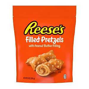Reese's 848028 Filled Pretzel, Peanut Butter, 9 oz Bag