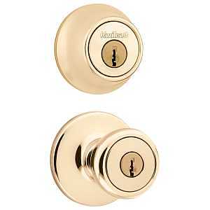 Kwikset 690T 3 6AL RCS STR KP Combination Lockset, Thumb Turn Lock, Knob Handle, Tylo Design, Polished Brass, 3 Grade