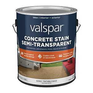 Valspar 024.0082062.007 Semi-Transparent Concrete Stain, White, 1 gal