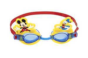 Bestway Disney Series 9102S Mickey Mouse and Donald Duck Goggles, Silicone Frame, Adjustable Strap