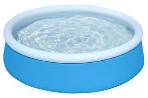 Bestway 57241E Inflatable Pool Set, Round, 126 gal, Plastic/Resin/Vinyl, Blue