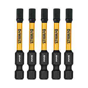 DEWALT DWAF2HX5IR5 Insert Bit, 5 mm Drive, Hex Drive, 1/4 in Shank, Hex Shank, 2-1/4 in L, Steel